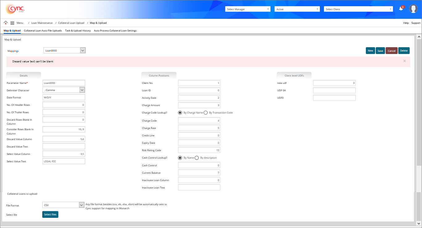 Validation - Discard value can't be blank
